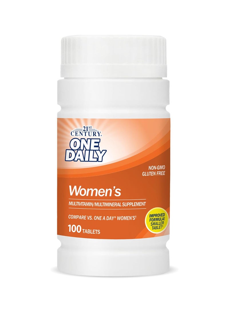 القرن الحادي والعشرون مكمل غذائي متعدد الفيتامينات/المعادن المتعددة للنساء يوميًا، 100 قرص - Image 1